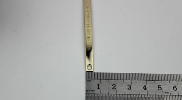 Customized light gold debossed logo metal iron sheet shoelace buckles