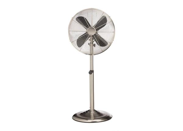 18 Metal Blade Oscillating Fan Air Circulation Brushed Stainless Steel / Retro Floor Fan