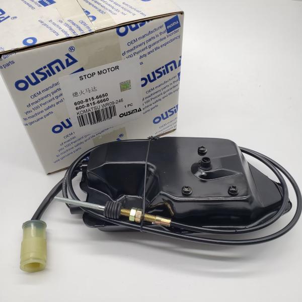 Excavator Engine Stop Solenoid Valve 600-815-6650 600-815-6660 For KOMATSU WA09- 246