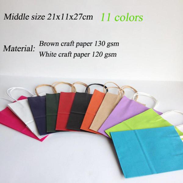 Middle size High quality eco-friendly craft paper bag candy bag/ cosmetic bags