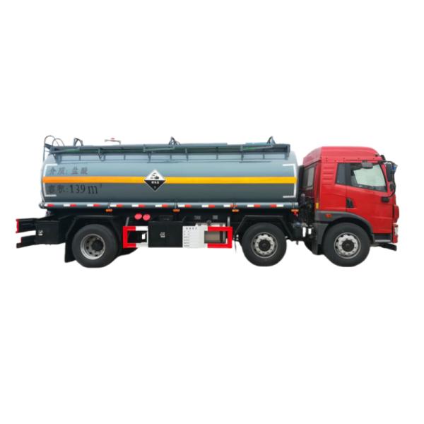Camion lourd FAW 25 tonnes 13,9 m³ Véhicule chimique Solution/liquide d'hydroxyde de sodium Camion spécial de transport spécial