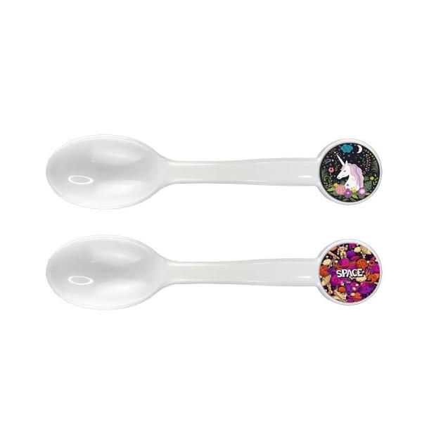 Personalized Blank Sublimation Spoon Printable Children's White Kids Plastic Spoon
