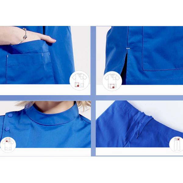 Mens Medical Scrubs Uniforms , Short Sleeve Cotton Surgical Gown Green