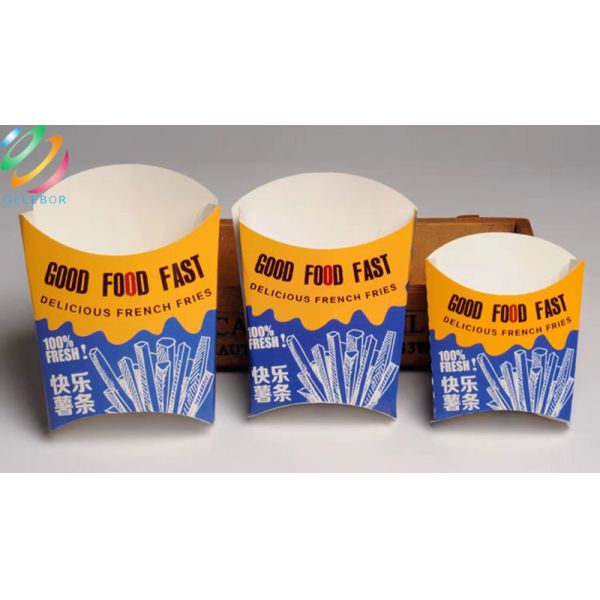 Waterproof Disposable Food Packaging Oilproof French Fries Box
