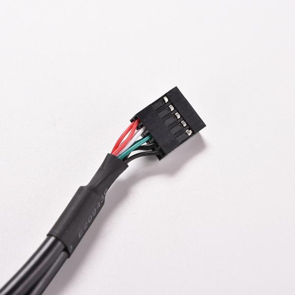 30cm Motherboard Internal 9pin Pitch 2.54mm to Dual Port USB 2.0 A Female Screw Lock Panel Mount Cable