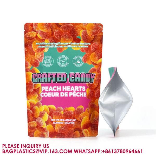 Baggies Edible Packaging Recyclable Stand Up Pouch Gummy Candy Child Proof Mylar Bags