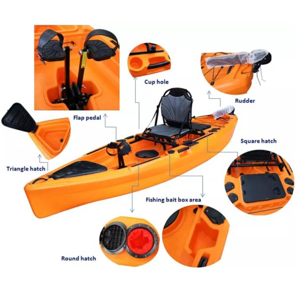 Single Person Fishing Lifetime Angler Kayak With Pedal Drive
