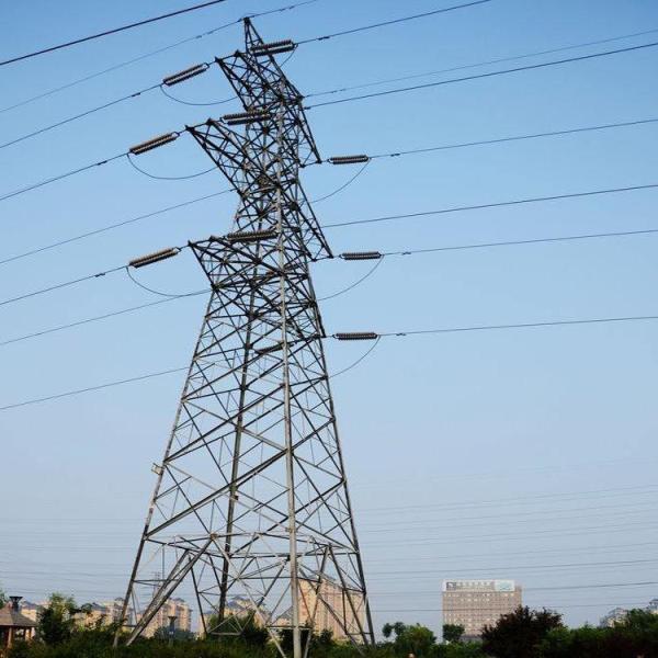 Hot Dip Galvanized 66KV Angular Steel Lattice Electric Transmission Tower