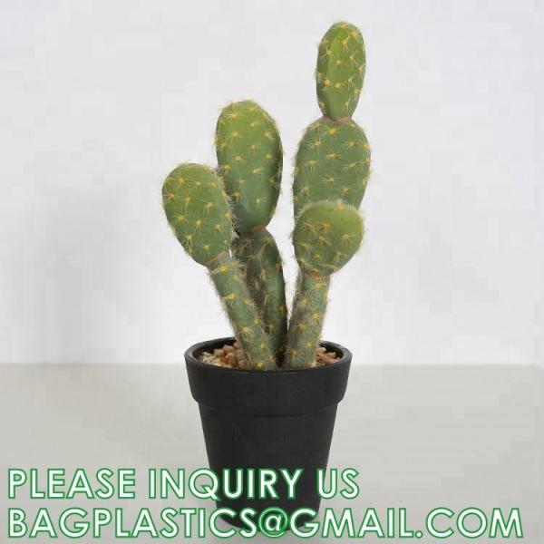 Pear Cactus Artificial Cactus Fake Big Cacti Pick Tall Faux Bunny Ear Plants for Home Garden Office Store Decor