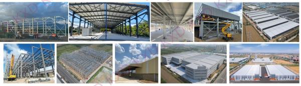 Hurricane Resistant High Strength Pre Engineered Metal Structure Warehouse Hangar