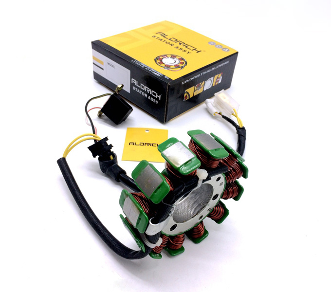 Motorcycle Magneto Stator Coil Copper 12-Pole for Bajaj Pulsar 200NS Generator Assy