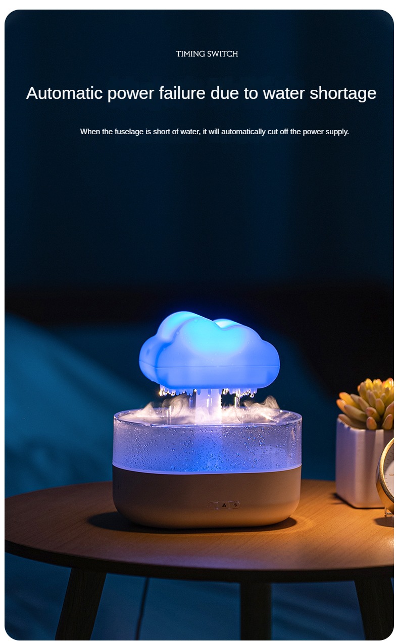 Customized Room Direct Sale Air Essential Oil Ultrasonic Rain Cloud Mushroom Raindrop Aroma Diffuser Humidifier