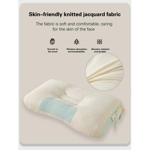 Sleep Massage Pillow with Skin-Friendly Knitted Fabric and Cervical Spine Protection