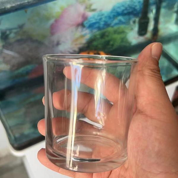 Здоровое стекло без свинца Чистое креативное уникальное 8oz 14oz Консервы для свечей с крышками Производство