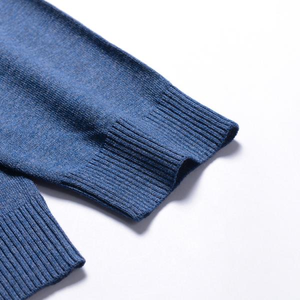 Crew Neck Knitted Mens Wool Pullover Sweaters Anti - Shrink For Autumn / Winter