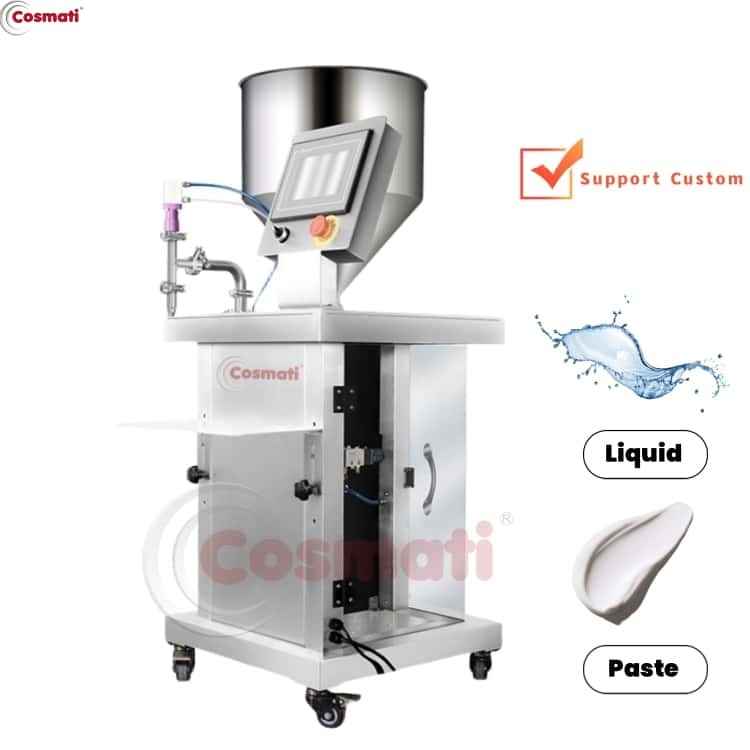 Pneumatic Semi Automatic Honey Mayonnaise Chocolate Chili Sauce Hopper Filling Machine