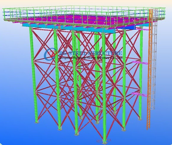 Hot Dip Galvanized Steel Frame Structure Rain Water tank Stand Tower For Africa Prefabricated Metal Building
