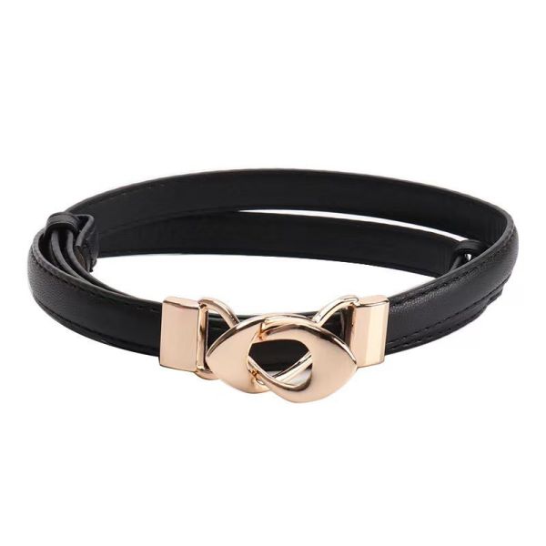 New hook-and-loop adjustable belt for women, versatile and minimalist, perfect with dresses and coats, slimming waistline, thin and easy to carry and store.