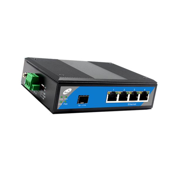 Промышленный 4 гаван порт сети стандарта Ethernet слота 4 SFP гигабита 1 переключателя волокна SFP