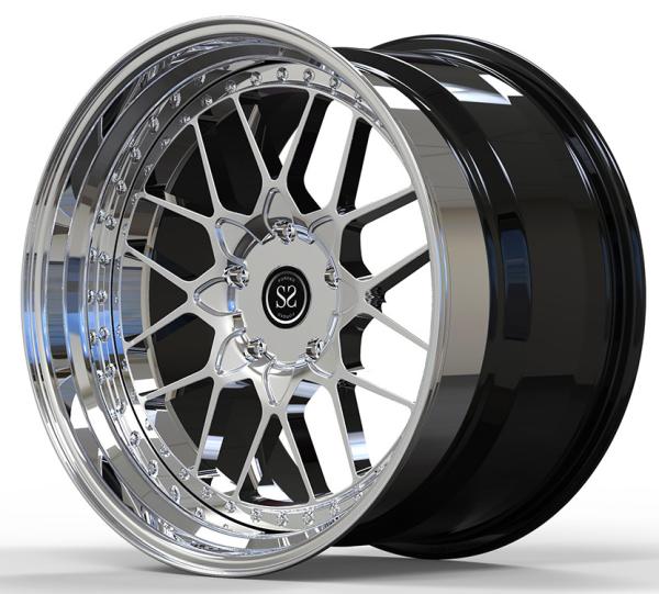20x10.5ET+70/21x12.5E+27  5x4.75/70.1 3-PC Chrome Rims For C5 Corvette