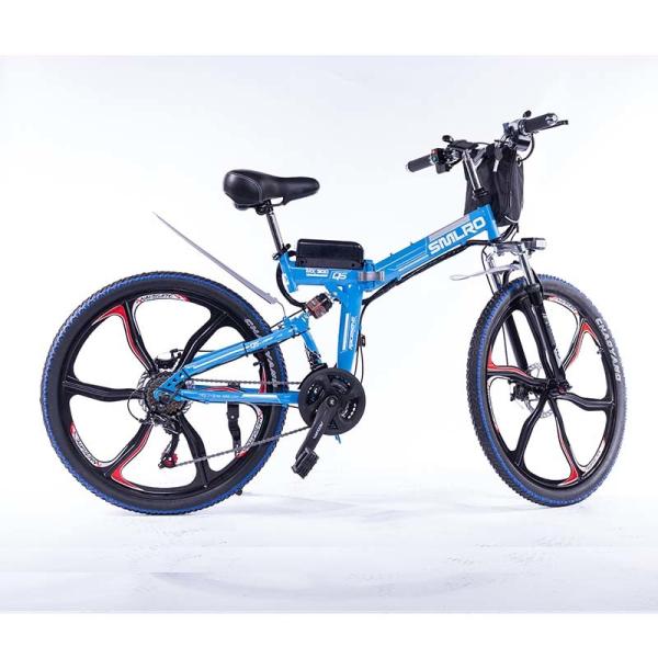 Durable Folding E Bike Integrated Wheel Multi Color Carbon Steel Frame