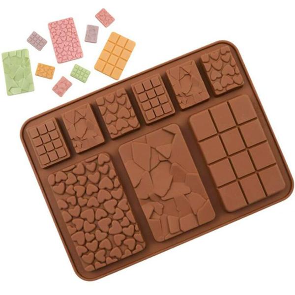 MHC Christmas Deep Dubai Chocolate Bar Mould Custom Big Rectangle Silicone Chocolate Mold