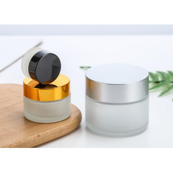 SGS OEM 50ml Cosmetic Jars Empty Face Cream Containers Black Gold Lids