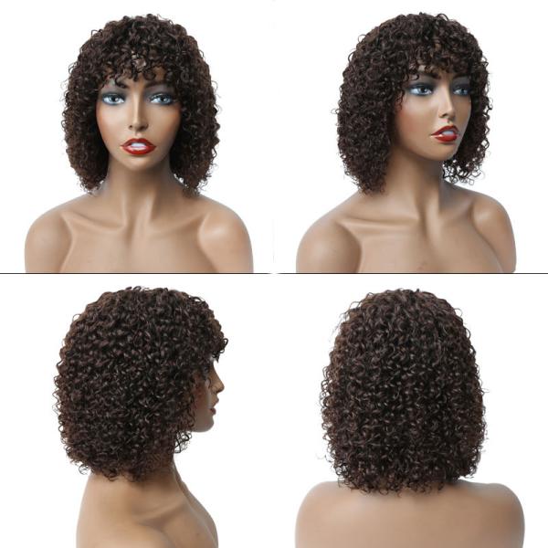 Swiss Lace Base Short Pixie Cut Wigs for Black Women Raw Brazilian Virgin Afro Curly