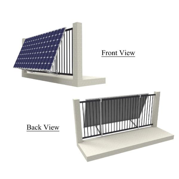 Регулируемая система установки солнечных панелей на балконе