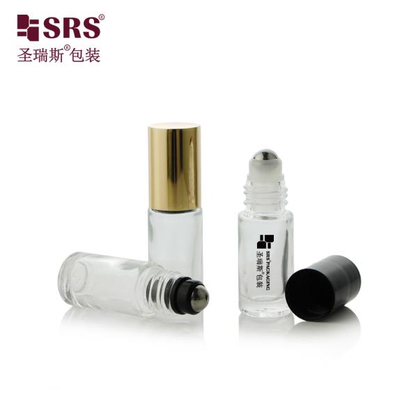 BLPM-5ML SRS Wholesale Clear Transparent Mold Thick Wall Hard Glass Roll On Bottle For Essential Oil No Leakage