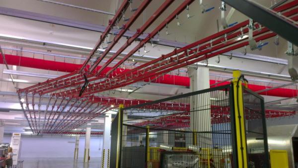 5 Ton Overhead Conveyor Chain Industrial Hanging Trolley System Customized