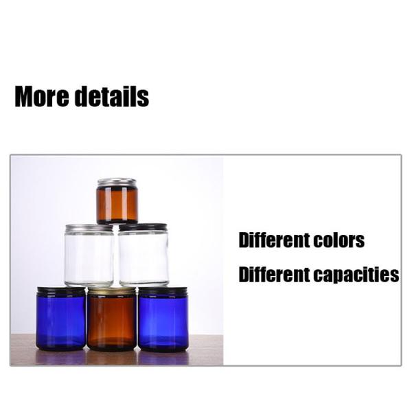 100ml 250ml Scented Candle Jar Empty Round Luxury Candle Glass Container
