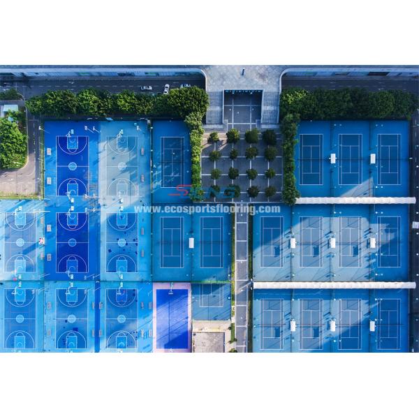 Synthetic Silicon Pu Sports Flooring 4mm Badminton Surfaces