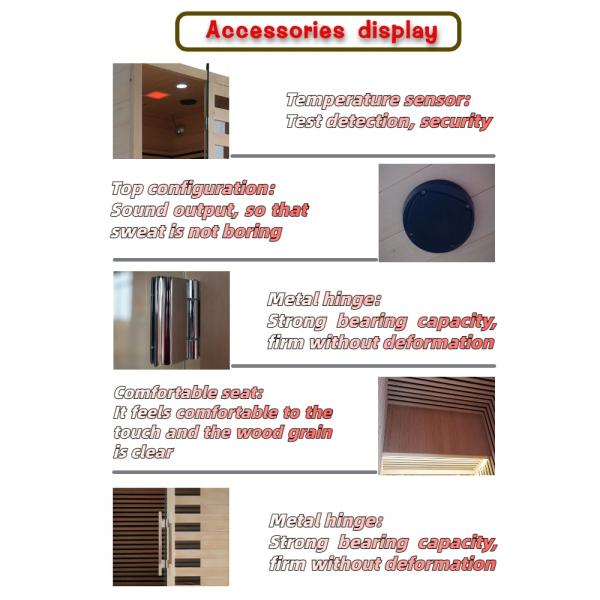 Factory Supply Hemlock 5-6 person Infrared Sauna Room with Computer Control Panel Function