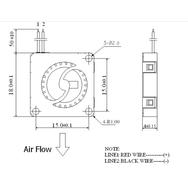 18mm Micro Blower Plastic Cooling Fans For Audio Equipment , Lightweight
