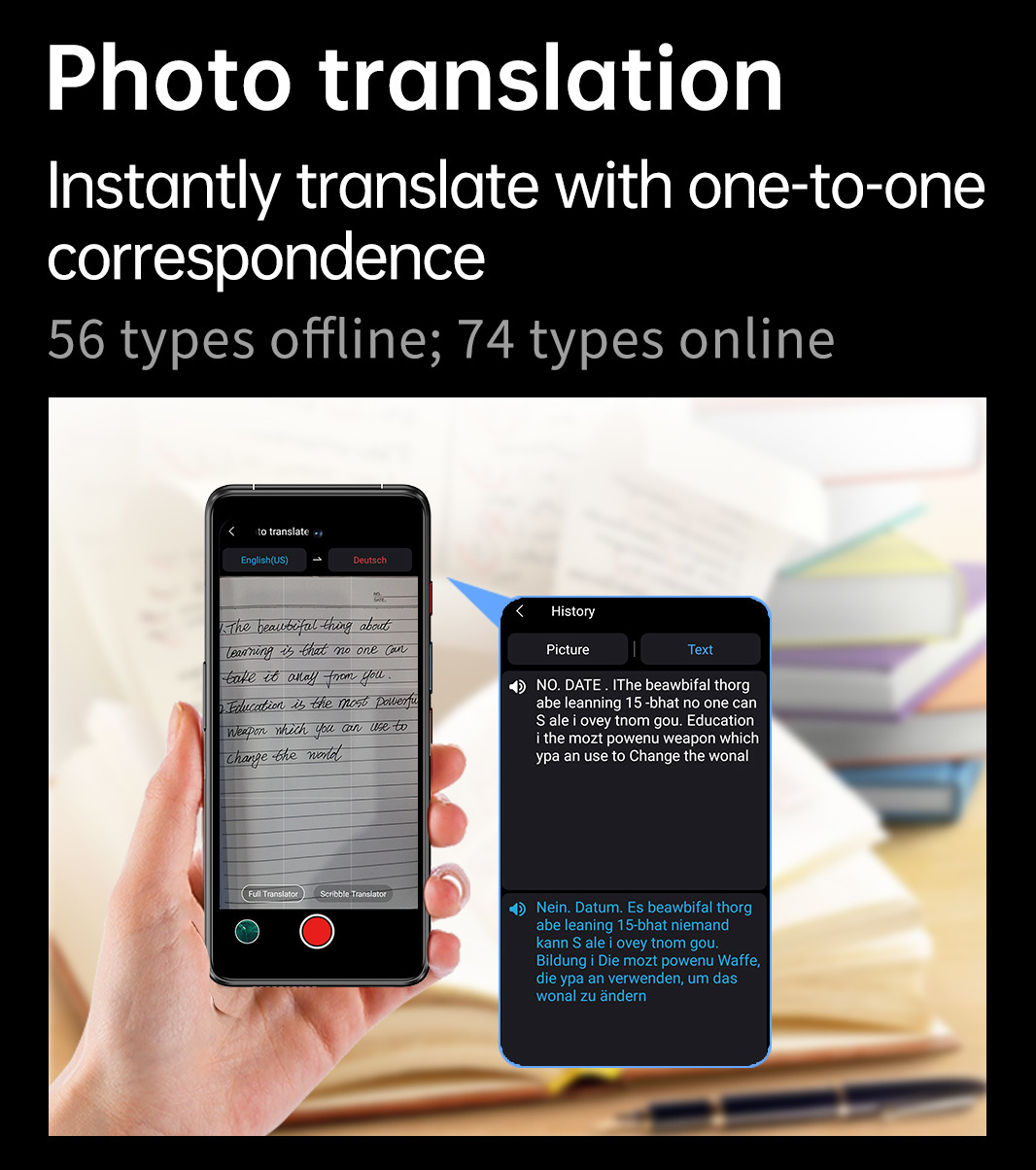 Portable Voice Language 4G Simcard Translator No WiFi Required Global 4G Roaming Translator