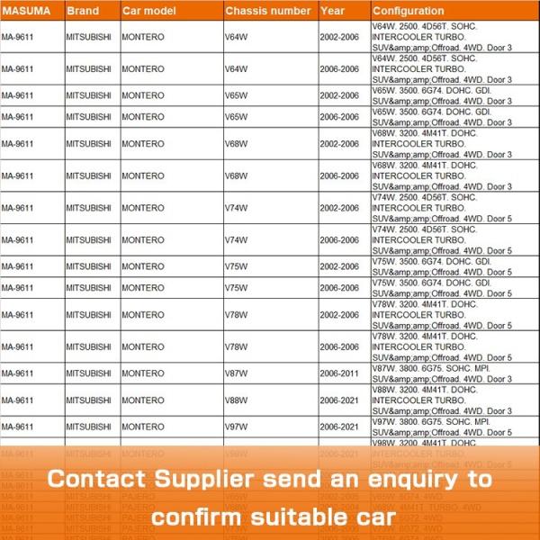 MR990822 4117A025 Brazo de control híbrido para Mazda 2 3 5 6 por MA-9611 MASUMA Posición izquierda