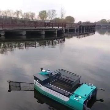 Aluminum Alloy Unmanned River Cleaning Boat 8h Battery Life 2m/S