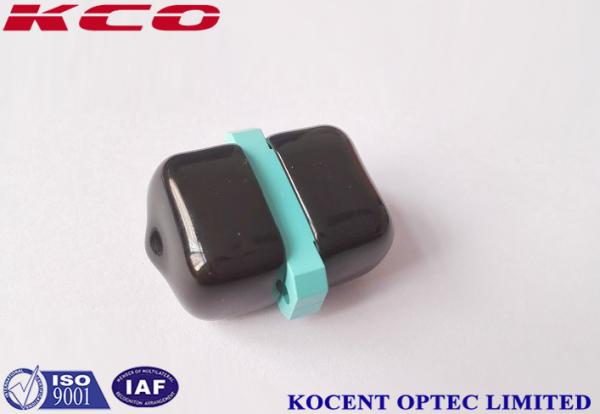 FTTA FTTH MPO Fiber Optic Adapters Aqua Color Low Insertion Loss With Flange OM3 OM4