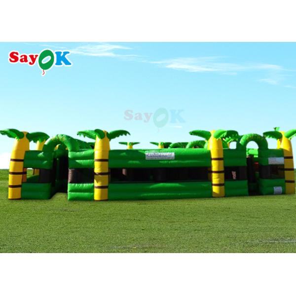 Большой смешной раздувной лабиринт пальмы игр спорт для командных игр детей взрослых раздувных