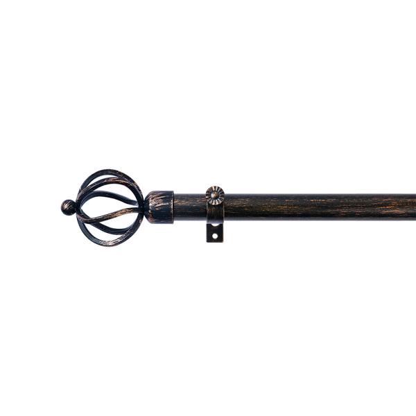 Black And Copper Color 28MM Curtain Rod Set Home Decor With Curtain Rod Accessories