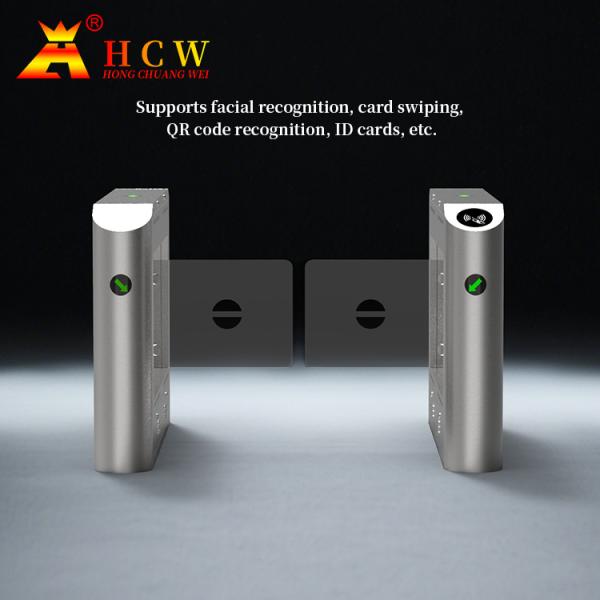 HCW SS304 Pedestrian Access Control  Barrier Turnstile Gate 3.6cm Card Reading