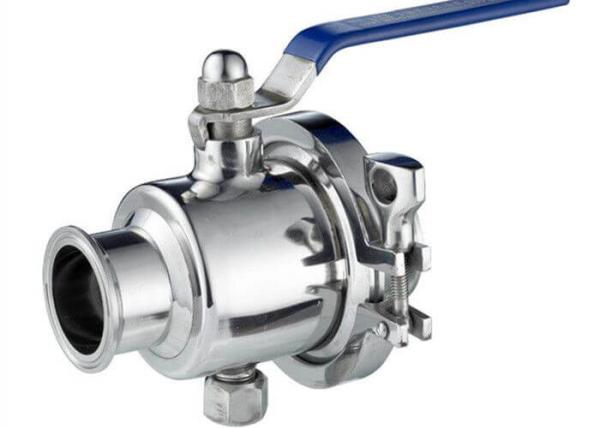 Low Torque  Manual  Sanitary Ball Valves External Surface Sand Blasting Finishing