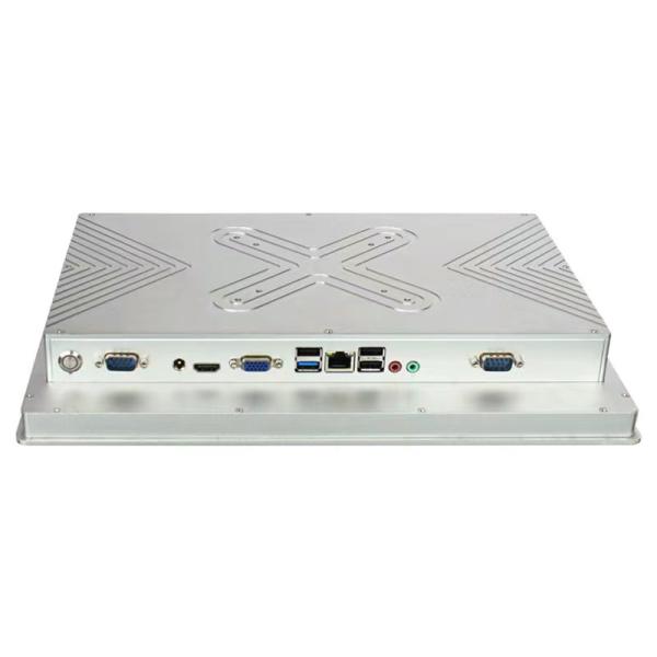 Monitor de panel táctil industrial integrado externo de 15,6 pulgadas con bisel estrecho, con VGA, HDMI, DVI y USB para táctil