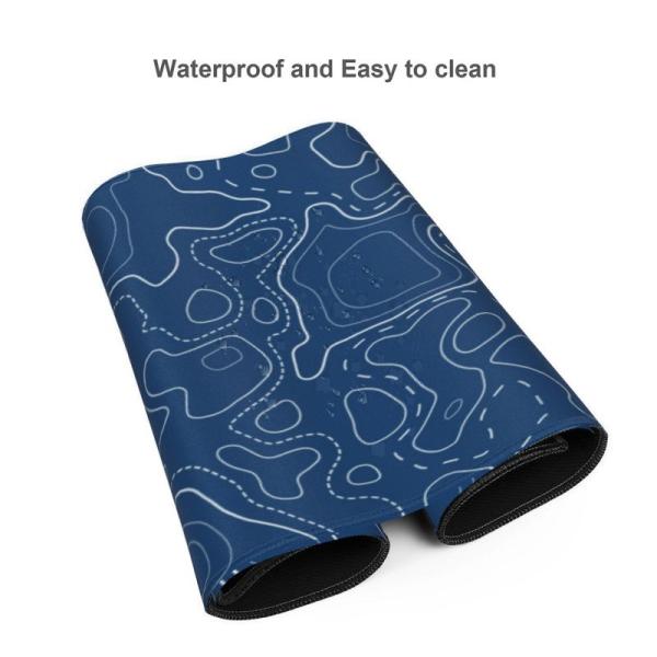 Art Strata Blue Mouse Pad Basic Gaming Mat Natural Rubber Fabric XXL PC Keyboard