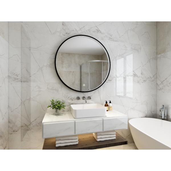 Smart Touch Screen Bluetooth Retangular Ouro LED Espelho de Banho 27cm Largura 45° Ângulo de brilho