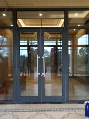 48 Inch Double automatic swing  Doors  kfc Main Entrance Gunmetal Grey