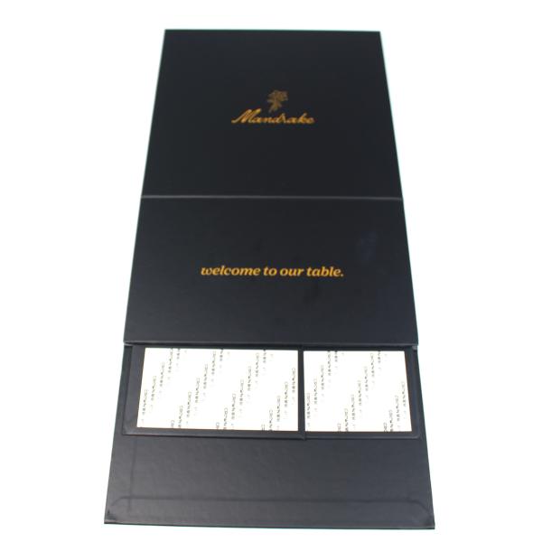 Essential Oil Collapsible Beauty Gift Box in Black with Rigid Cardboard and Custom Size