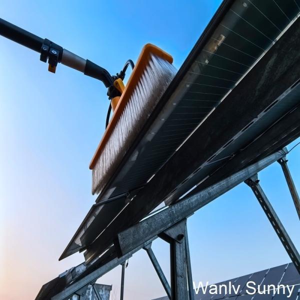 Outil de nettoyage du panneau solaire brosse à pulvérisation d'eau manuelle pour le lavage fermes photovoltaïques voitures panneaux d'affichage