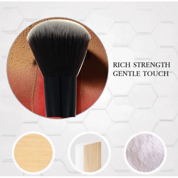 Single Long Kabuki Angled Blush Brush 47mm Black Ferrule Aluminum